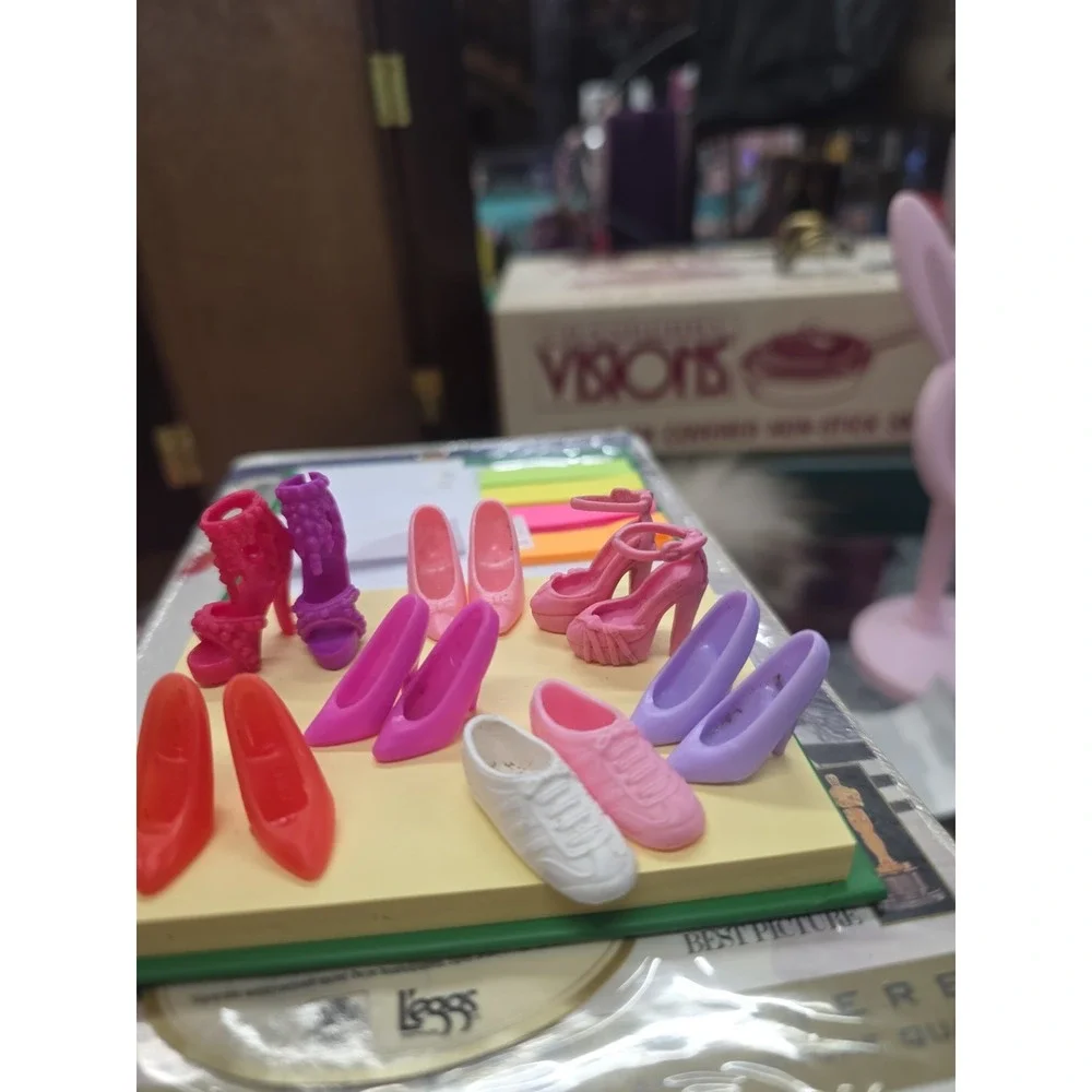 Barbie Doll Shoes Vintage 1990s Superstar Era PUMPS Lot of 7 PAIRS High Heel